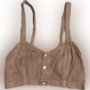 AMERICAN EAGLE | crop sweater tank with buttons